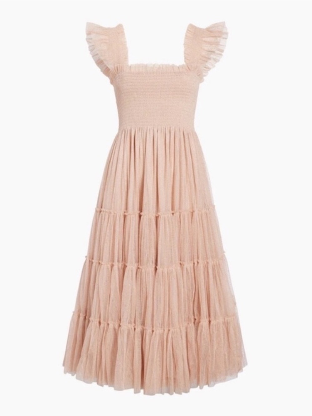 NWT Hill House Collector’s Edition Ellie Nap Midi Maxi Dress Blush Glitter Tulle - Picture 13 of 13